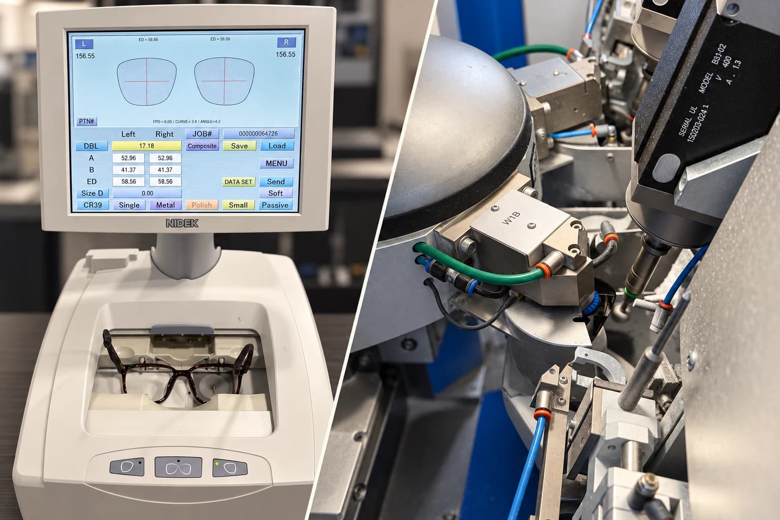 Precision lens equipment in the optical lab